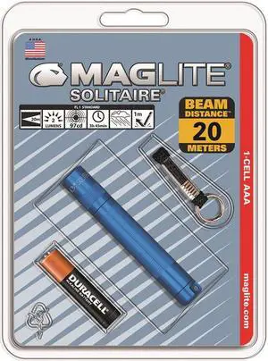 MAGLITE K3A116 MAGLITE Incandescent 1-Cell AAA Solitaire Flashlight Blue