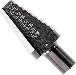 Irwin Tools Unibit #20 9/16-Inch to 1-Inch Step-Drill Bit 1/2-Inch Shank (10220)