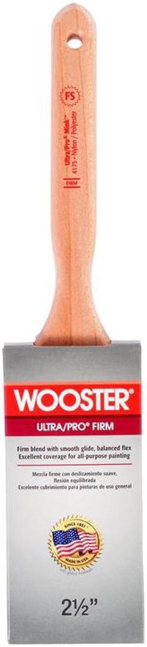 WOOSTER 4175-2 1/2 2-1/2" Flat Sash Paint Brush, Nylon/Polyester Bristle, Wood