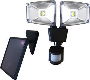 180° Black Motion Sensing Outdoor Solar Dual Lamp Security Light with Advance LED Technology