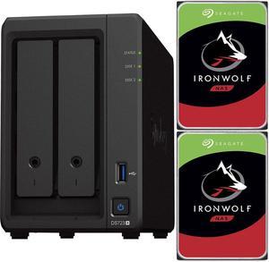Synology DS723+ 2-Bay NAS, 2GB RAM, 8TB (2 x 4TB) of Seagate Ironwolf NAS Drives Fully Assembled and Tested By CustomTechSales