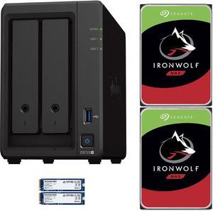 Synology DS723+ 2-Bay NAS, 2GB RAM, 1.6TB (2x800GB) Cache, 16TB (2 x 8TB) of Seagate Ironwolf NAS Drives Fully Assembled and Tested By CustomTechSales