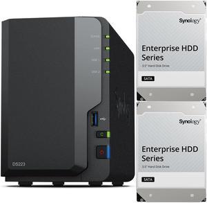 Synology DS223 2-Bay NAS, 2GB RAM, 8TB (2 x 4TB) of Synology Enterprise Drives Fully Assembled and Tested By CustomTechSales
