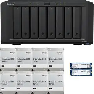 Synology DS1823xs+ 8-Bay NAS 8GB RAM 1.6TB (2 x 800GB) Cache and 64TB (8 x 8TB) of Synology Enterprise Drives Fully Assembled and Tested By CustomTechSales