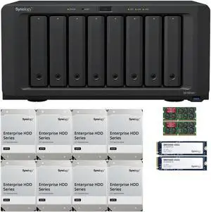Synology DS1823xs+ 8-Bay NAS 32GB RAM 800GB (2 x 400GB) Cache and 32TB (8 x 4TB) of Synology Enterprise Drives Fully Assembled and Tested By CustomTechSales