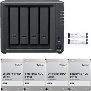 Synology DS423+ Intel Quad-Core 4-Bay NAS, 2GB RAM, 32TB (4 x 8TB) of Synology Enterprise Drives and 800GB (2 x 400GB) Synology Cache Fully Assembled and Tested By CustomTechSales Synology DS423+ Intel Quad-Core 4-Bay NAS, 2GB RAM, 32TB (4 x 8TB) of Synology Enterprise Drives and 800GB (2 x 400GB) Synology Cache Fully Assembled and Tested By CustomTechSales
