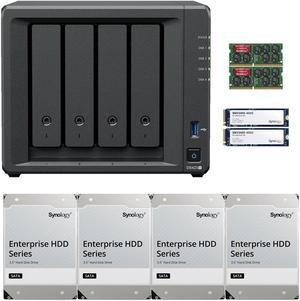 Synology DS423+ Intel Quad-Core 4-Bay NAS, 6GB RAM, 64TB (4 x 16TB) of Synology Enterprise Drives and 800GB (2 x 400GB) Synology Cache Fully Assembled and Tested By CustomTechSales Synology DS423+ Intel Quad-Core 4-Bay NAS, 6GB RAM, 64TB (4 x 16TB) of Synology Enterprise Drives and 800GB (2 x 400GB) Synology Cache Fully Assembled and Tested By CustomTechSales