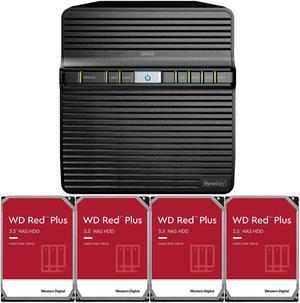 Synology DS423 4-Bay NAS, 2GB RAM, 48TB (4 x 12TB) of Western Digital Red Plus Drives Fully Assembled and Tested By CustomTechSales