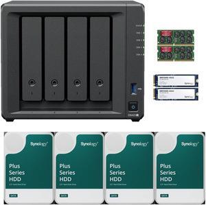 Synology DS423+ Intel Quad-Core 4-Bay NAS with 6GB RAM and 16TB (4 x 4TB) of Synology Plus NAS Drives and 1.6TB (2 x 800GB) Synology Cache Fully Assembled and Tested By CustomTechSales Synology DS423+ Intel Quad-Core 4-Bay NAS with 6GB RAM and 16TB (4 x 4TB) of Synology Plus NAS Drives and 1.6TB (2 x 800GB) Synology Cache Fully Assembled and Tested By CustomTechSales