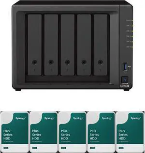 Synology DS1522+ 5-Bay NAS with 8GB RAM and 20TB (5 x 4TB) of Synology Plus Drives Fully Assembled and Tested By CustomTechSales