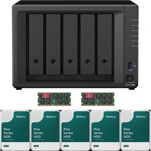 Synology DS1522+ 5-Bay NAS with 16GB RAM and 20TB (5 x 4TB) of Synology Plus Drives Fully Assembled and Tested By CustomTechSales