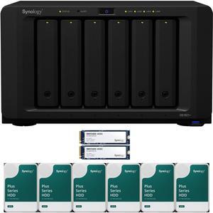 Synology DS1621+ 6-Bay NAS with 4GB RAM and 48TB (6 x 8TB) of Synology Plus Drives and 800GB (2 x 400GB) Synology Cache Fully Assembled and Tested By CustomTechSales