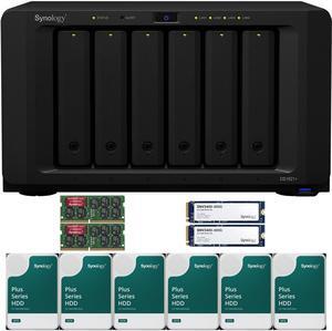 Synology DS1621+ 6-Bay NAS with 8GB RAM and 72TB (6 x 12TB) of Synology Plus Drives and 800GB (2 x 400GB) Synology Cache Fully Assembled and Tested By CustomTechSales