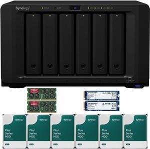 Synology DS1621+ 6-Bay NAS with 16GB RAM and 24TB (6 x 4TB) of Synology Plus Drives and 1.6TB (2 x 800GB) Synology Cache Fully Assembled and Tested By CustomTechSales