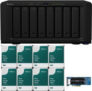 Synology DS1821+ 8-Bay NAS with 4GB RAM, a 2-port 10GbE Adapter and 32TB (8 x 4TB) of Synology Plus Drives Fully Assembled and Tested By CustomTechSales