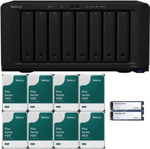 Synology DS1821+ 8-Bay NAS with 4GB RAM and 32TB (8 x 4TB) of Synology Plus Drives and 800GB (2 x 400GB) Synology Cache Fully Assembled and Tested By CustomTechSales