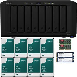Synology DS1821+ 8-Bay NAS with 32GB RAM and 96TB (8 x 12TB) of Synology Plus Drives and 800GB (2 x 400GB) Synology Cache Fully Assembled and Tested By CustomTechSales