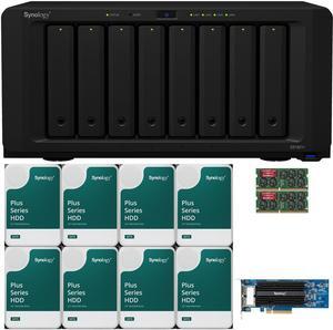 Synology DS1821+ 8-Bay NAS with 16GB RAM, a 2-port 10GbE Adapter and 48TB (8 x 6TB) of Synology Plus Drives Fully Assembled and Tested By CustomTechSales