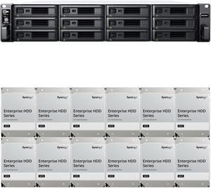 Synology RS2423RP+ 12-Bay NAS with 8GB RAM and 192TB (12 x 16TB) of Synology Enterprise Drives Fully Assembled and Tested By CustomTechSales