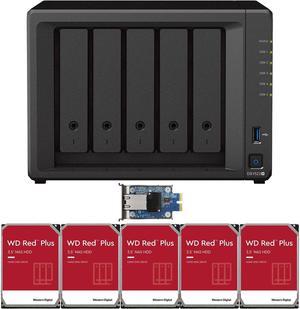 Synology DS1522+ 5-Bay NAS with 8GB RAM and 15TB (5 x 3TB) of Western Digital Red Plus Drives and a 10GbE Adapter Fully Assembled and Tested By CustomTechSales