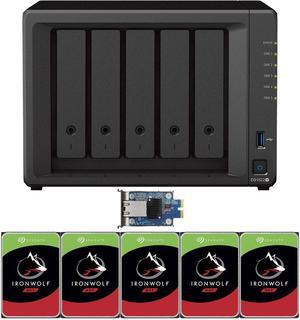 Synology DS1522+ 5-Bay NAS with 8GB RAM and 20TB (5 x 4TB) of Seagate Ironwolf NAS Drives and a 10GbE Adapter Fully Assembled and Tested By CustomTechSales