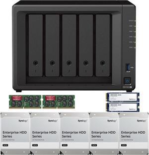 Synology DS1522+ 5-Bay NAS with 16GB RAM and 20TB (5 x 4TB) of Synology Enterprise Drives and 800GB (2 x 400GB) Synology Cache Fully Assembled and Tested By CustomTechSales