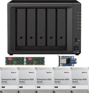 Synology DS1522+ 5-Bay NAS with 32GB RAM and 20TB (5 x 4TB) of Synology Enterprise Drives and a 10GbE Adapter Fully Assembled and Tested By CustomTechSales