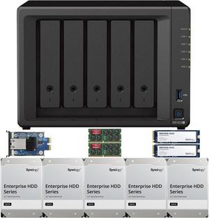 Synology DS1522+ 5-Bay NAS with 16GB RAM and 20TB (5 x 4TB) of Synology Enterprise Drives and a 10GbE Adapter and 800GB (2 x 400GB) Synology Cache Fully Assembled and Tested By CustomTechSales