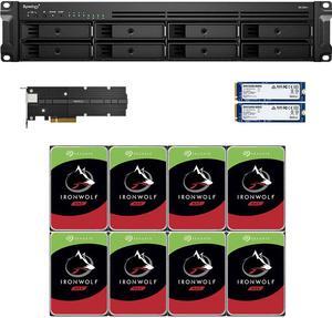 Synology RS1221+ RackStation with 4GB RAM, 1.6TB (2x800GB) Synology Cache 10GbE and 32TB (8 x 4TB) of Seagate Ironwolf NAS Drives Fully Assembled and Tested By CustomTechSales