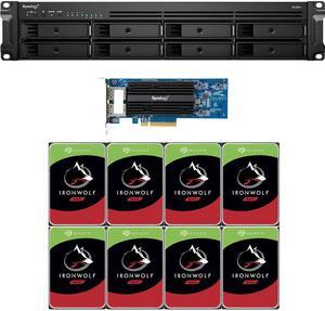 Synology RS1221+ RackStation with 4GB RAM, E10G18-T2 10GbE Adapter and 32TB (8 x 4TB) of Seagate Ironwolf NAS Drives Fully Assembled and Tested By CustomTechSales