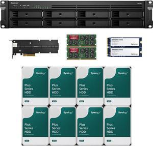 Synology RS1221+ RackStation with 16GB RAM, 800GB (2x400GB) Synology Cache and 32TB (8 x 4TB) of Synology Plus NAS Drives Fully Assembled and Tested By CustomTechSales