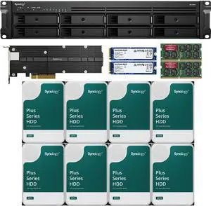 Synology RS1221+ RackStation with 16GB RAM, 1.6TB (2x800GB) Synology Cache and 32TB (8 x 4TB) of Synology Plus NAS Drives Fully Assembled and Tested By CustomTechSales