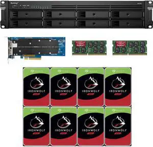 Synology RS1221+ RackStation with 16GB RAM, E10G18-T2 10GbE Adapter and 32TB (8 x 4TB) of Seagate Ironwolf NAS Drives Fully Assembled and Tested By CustomTechSales
