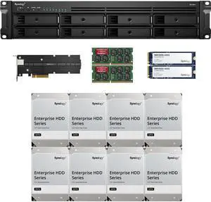 Synology RS1221+ RackStation with 16GB RAM, 800GB (2x400GB) Synology Cache and 32TB (8 x 4TB) of Synology Enterprise Drives Fully Assembled and Tested By CustomTechSales