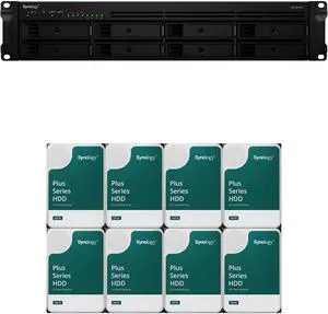 Synology RS1221RP+ RackStation with 4GB RAM and 96TB (8 x 12TB) of Synology Plus NAS Drives Fully Assembled and Tested By CustomTechSales