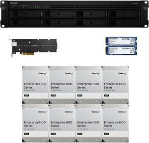 Synology RS1221RP+ RackStation with 4GB RAM, 1.6TB (2x800GB) Synology Cache and 32TB (8 x 4TB) of Synology Enterprise Drives Fully Assembled and Tested By CustomTechSales