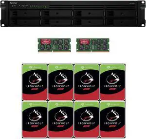 Synology RS1221RP+ RackStation with 16GB RAM and 32TB (8 x 4TB) of Seagate Ironwolf NAS Drives Fully Assembled and Tested By CustomTechSales