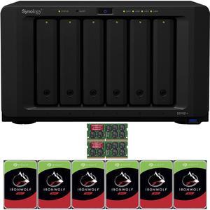 Synology DS1621+ 6-Bay NAS with 8GB RAM and 24TB (6 x 4TB) of Seagate Ironwolf NAS Drives Fully Assembled and Tested By CustomTechSales