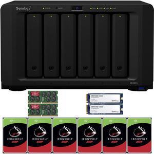 Synology DS1621+ 6-Bay NAS with 8GB RAM and 48TB (6 x 8TB) of Seagate Ironwolf NAS Drives and 800GB (2 x 400GB) Synology Cache Fully Assembled and Tested By CustomTechSales