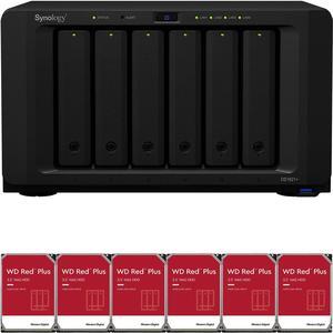 Synology DS1621+ 6-Bay NAS with 4GB RAM and 18TB (6 x 3TB) of Western Digital Red Plus NAS Drives Fully Assembled and Tested By CustomTechSales