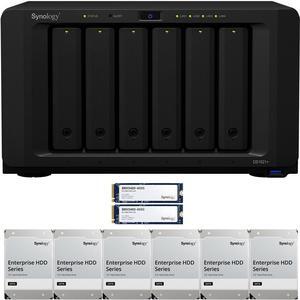 Synology DS1621+ 6-Bay NAS with 4GB RAM and 24TB (6 x 4TB) of Synology Enterprise Drives and 800GB (2 x 400GB) Synology Cache Fully Assembled and Tested By CustomTechSales
