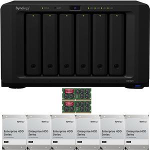 Synology DS1621+ 6-Bay NAS with 16GB RAM and 96TB (6 x 16TB) of Synology Enterprise Drives Fully Assembled and Tested By CustomTechSales