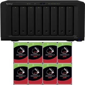 Synology DS1821+ 8-Bay NAS with 4GB RAM and 96TB (8 x 12TB) of Seagate Ironwolf NAS Drives Fully Assembled and Tested By CustomTechSales
