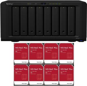 Synology DS1821+ 8-Bay NAS with 4GB RAM, 24TB (8 x 3TB) of Western Digital Red Plus NAS Drives Fully Assembled and Tested By CustomTechSales