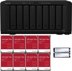 Synology DS1821+ 8-Bay NAS with 4GB RAM, 24TB (8 x 3TB) of Western Digital Red Plus NAS Drives and 800GB (2 x 400GB) Synology Cache Fully Assembled and Tested By CustomTechSales