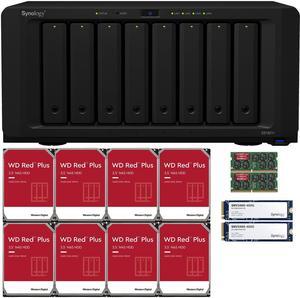 Synology DS1821+ 8-Bay NAS with 32GB RAM, 64TB (8 x 8TB) of Western Digital Red Plus NAS Drives and 800GB (2 x 400GB) Synology Cache Fully Assembled and Tested By CustomTechSales
