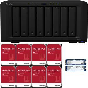 Synology DS1821+ 8-Bay NAS with 4GB RAM, 24TB (8 x 3TB) of Western Digital Red Plus NAS Drives and 1.6TB (2 x 800GB) Synology Cache Fully Assembled and Tested By CustomTechSales