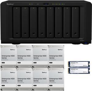Synology DS1821+ 8-Bay NAS with 4GB RAM and 32TB (8 x 4TB) of Synology Enterprise Drives and 800GB (2 x 400GB) Synology Cache Fully Assembled and Tested By CustomTechSales