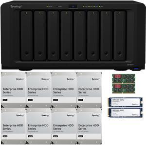 Synology DS1821+ 8-Bay NAS with 16GB RAM and 128TB (8 x 16TB) of Synology Enterprise Drives and 800GB (2 x 400GB) Synology Cache Fully Assembled and Tested By CustomTechSales