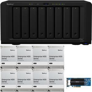 Synology DS1821+ 8-Bay NAS with 4GB RAM, a 2-port 10GbE Adapter and 128TB (8 x 16TB) of Synology Enterprise Drives Fully Assembled and Tested By CustomTechSales